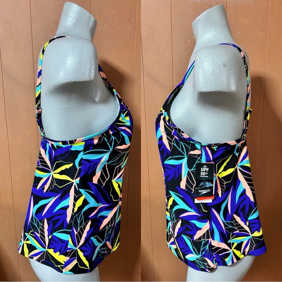 NWT Speedo High Neck Tankini Top L - Picture 5 of 10